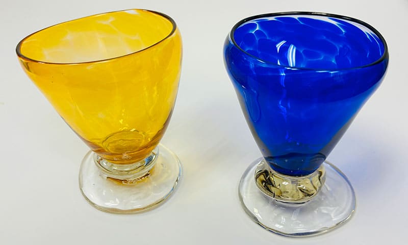 Gold and Blue NighinGala Glass Goblets